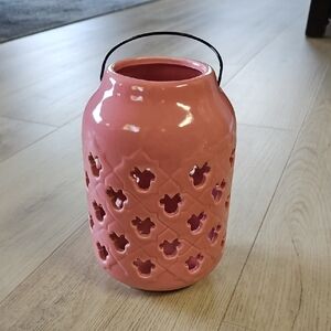 Minnie Mouse Ceramic Lantern with Handle